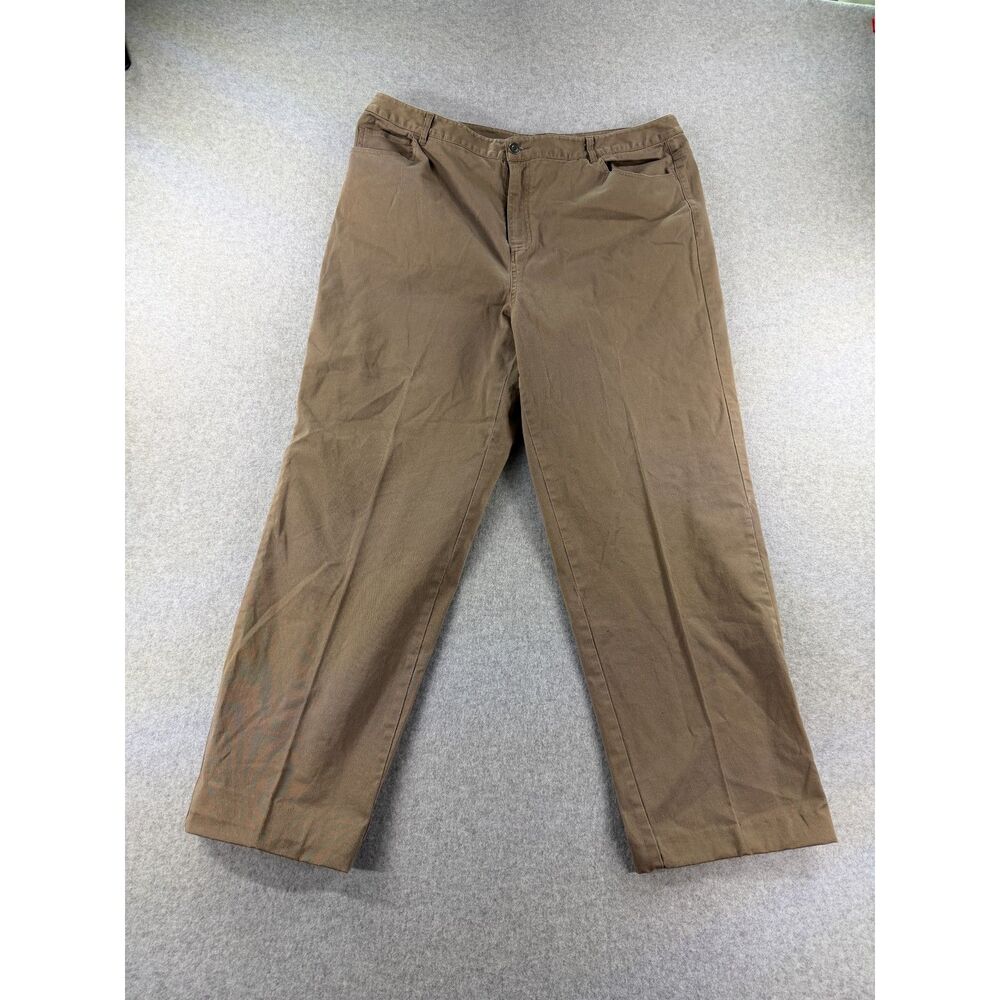 Appleseed's Women's Brown Straight Leg Stretch Pants Size 16MT